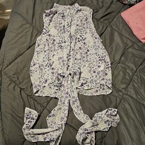 Sheer high neck blouse